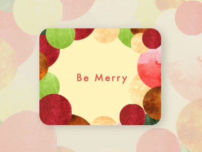 Merry with Curves a symmetry ecard garland gift cards holidays merry texture watercolors