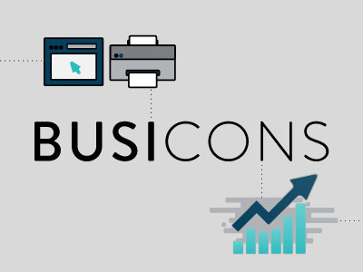 Busicons business growth icon icons printer icon process web icon