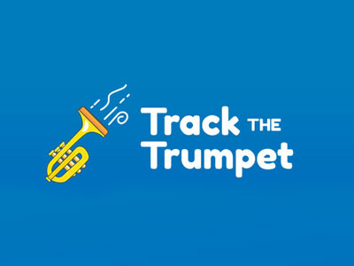 Track the Trumpet branding trump trumpet vector vector logo