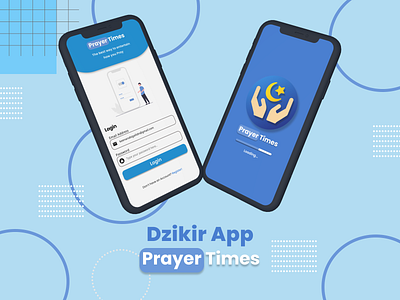 Prayer Times UI - Dzikir App dzikir app loading screen login prayer times ui