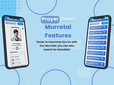 Prayer Times - Murrotal Features dzikir app murrotal prayer times ui