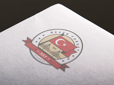 Never Forget badge flag istanbul mockup print turkey