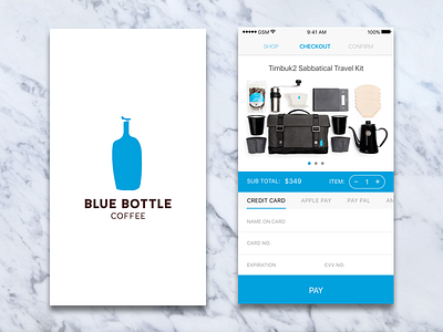 #dailyui #002 002 blue bottle checkout coffee dailyui mobile