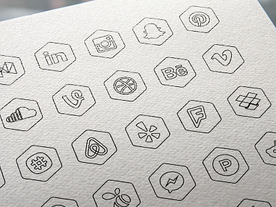 Free Hexagon Icon Set