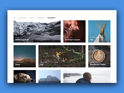 Minimalist Portfolio Design clean content creative grid illustration minimal photography portfolio responsive simple web