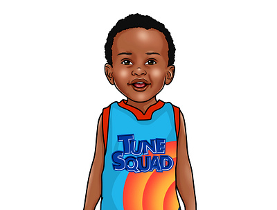 Basketball boy avatar caricature cartoon freestyle illustration