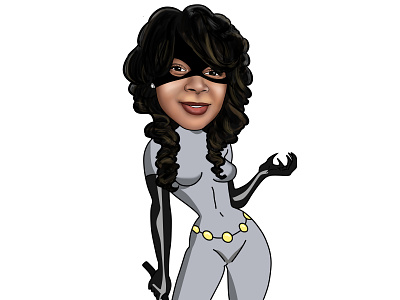 Catwoman avatar branding caricature cartoon design free freestyle illustration logo