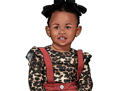 Baby girl avatar branding caricature cartoon free freestyle illustration portrait