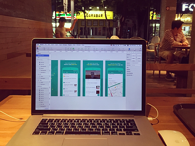 working in cafe app mac preview sketch3 ui