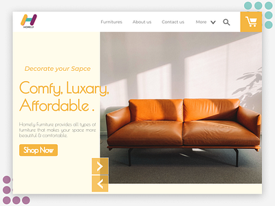 Homely-Furniture E-commerce website design frontend logo ui web web design website