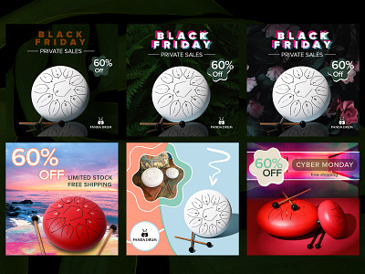 Black Friday, Cyber Monday, Promo Ads banner branding design hero illustration logo photo manipulating photoshop vector