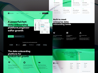 Data Onboarding Platform - Flatfile 2022 branding design graphic design landing page logo typography ui ux website