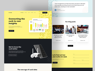 VADE website redesign concept. cc camera clean colour design home page laning page layout mockup outstanding oww picture popular security ui uiux ux website design wesite