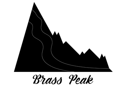 Brass Peak, montagne de ski design logo