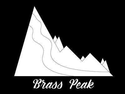 Brass Peak, montagne de ski design logo