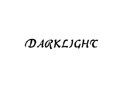 DarkLight Hand Lettering Logo black