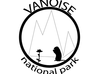 Vanoise National Park white and black logo