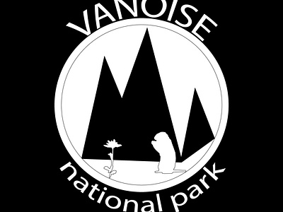 Vanoise National Park black and white logo