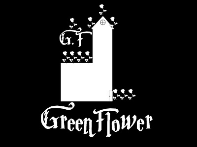 GreenFlower, city logo white design logo