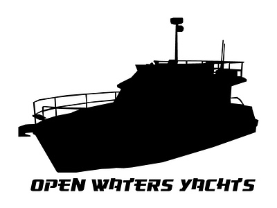 Boat Logo, Open Waters Yachts black logo