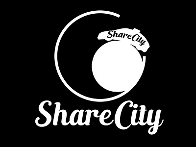 Rideshare Car Service, ShareCity white logo