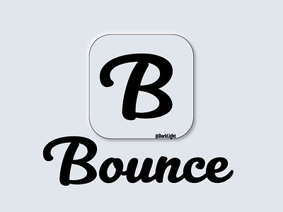 Social Media Website, Bounce black app icon logo ui ux