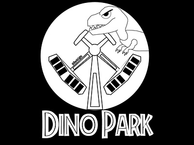 Dinosaur Amusement Park, Dino Park white logo