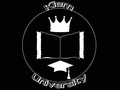 College/University, Kiem University white and black logo