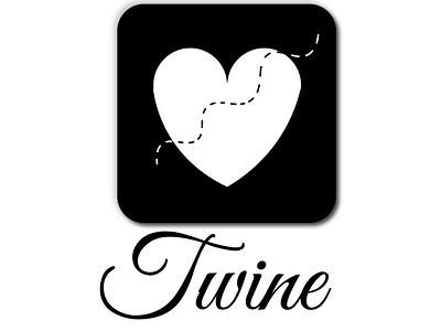 Dating App, Twine white app icon logo