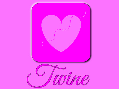 Dating App, Twine light pink app icon logo
