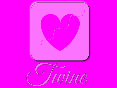 Dating App, Twine pink app icon logo