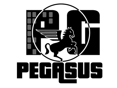 Architectural Firm, Pegasus black logo