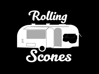 Food Truck, Rolling Scones white logo