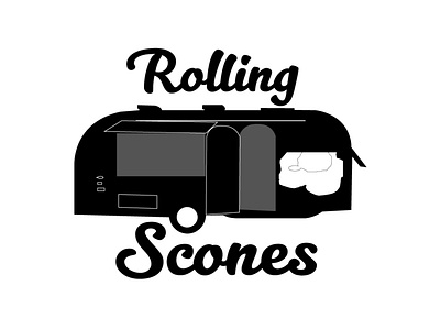 food Truck, Rolling Scones black logo