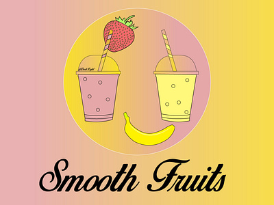 Juice or Smoothie Company, Smooth Fruits illustration logo