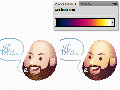 Gradient Map character color gradient map head illustration illustrator photoshop tip vector