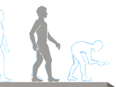 Sketch for the header illustration blue pencil human figure illustration illustrator man sketch