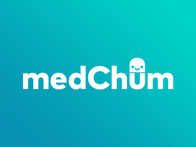 medChum Logo children cute health logo medication one color