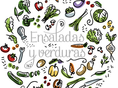 food food food (color) blob brush tool brush circle food full hand drawn illustration illustrator