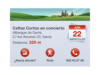 Event information app date icon mobile red xacobeo