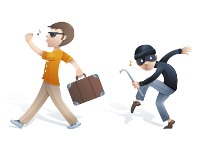 Now we have a victim burglar illustration illustrator process vector victim
