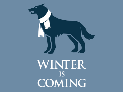 Winter Is Coming game of thrones humor illustration novel stark wolf