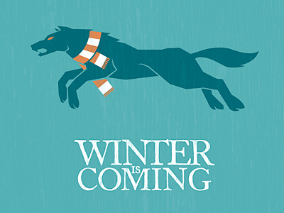 Winter Is Coming game of thrones humor illustration novel stark wolf