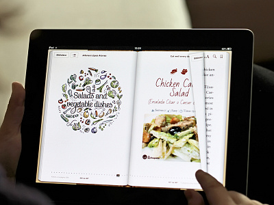 The recipe ebook in english ebook food ilustration ipad