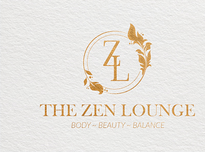 The Zen Lounge beauty spa logo branding graphic design logo spa logo