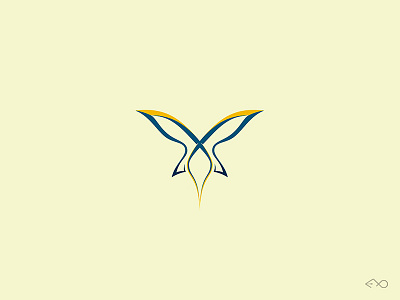 Xcalibur bird colibri design hummingbird letter x logo