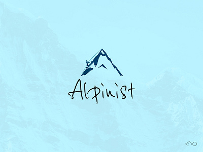Alpinist alpinist design letter a logo mountain travel vector