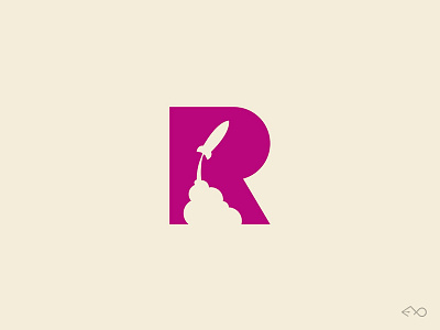 RocketDesign creative design fly letter r logo rocket vector