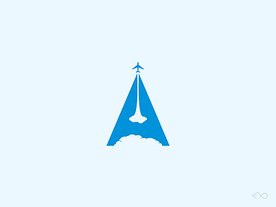 Aerostream air creative design fly letter a logo vector