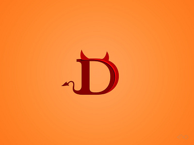 Devil creative design devil letter d logo vector